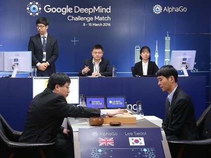 Figure 1: Deep learning is one of the main technologies used in AlphaGo, an AI program that recently beat a world champion Go player. Just last year, superhuman Go was seen as a landmark AI feat that was decades away. (source: recode.net)