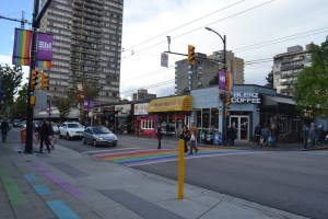 davie street, vancouver, rainbow, lgbt