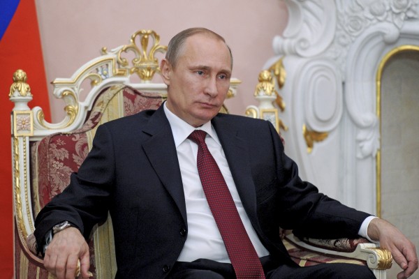 Russian President Putin during his meeting with Armenian President Sarksyan in Yerevan