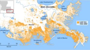 20th Century LA coastal erosion [Louisiana Office of Coastal Activities]